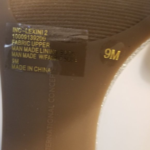 INC International Concept Lexini Two Piece Sparkle/ Glitter Sandals Size 9M - Picture 6 of 14